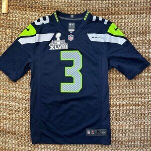 Nike Wilson #3 Seattle Seahawks Nike Authentic NFL Super Bowl Jersey Medium